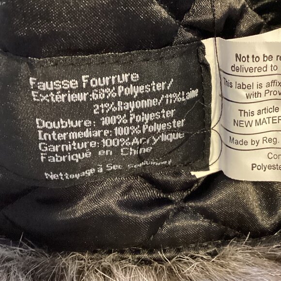 WindRiver Aviator Trappers Hat Faux Fur Wool Blend Winter Hunting Warm Size L - Picture 8 of 9